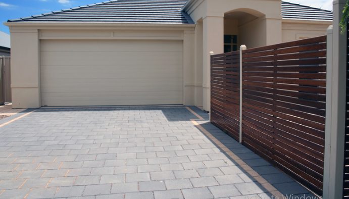 garage door with man door