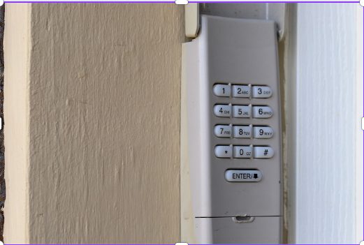 Garage door opener keypad